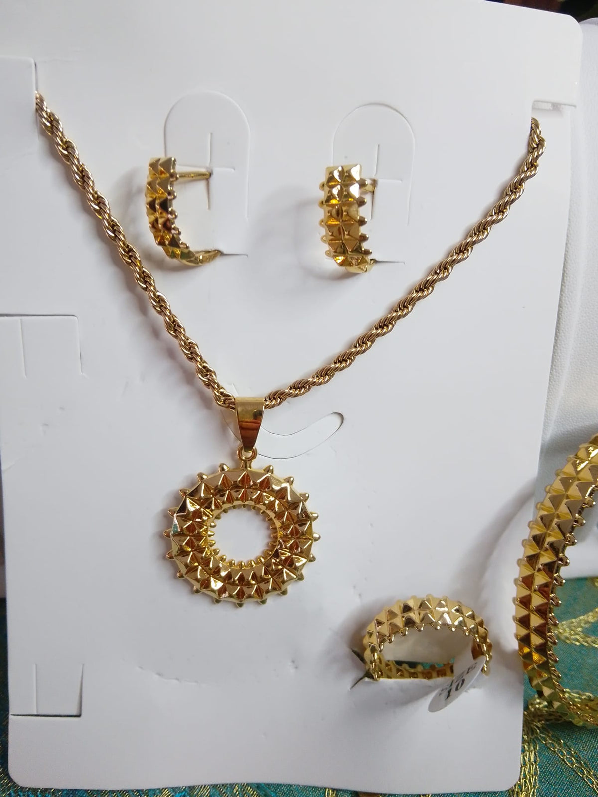 Set di Gioielli in Acciaio Inossidabile dorato