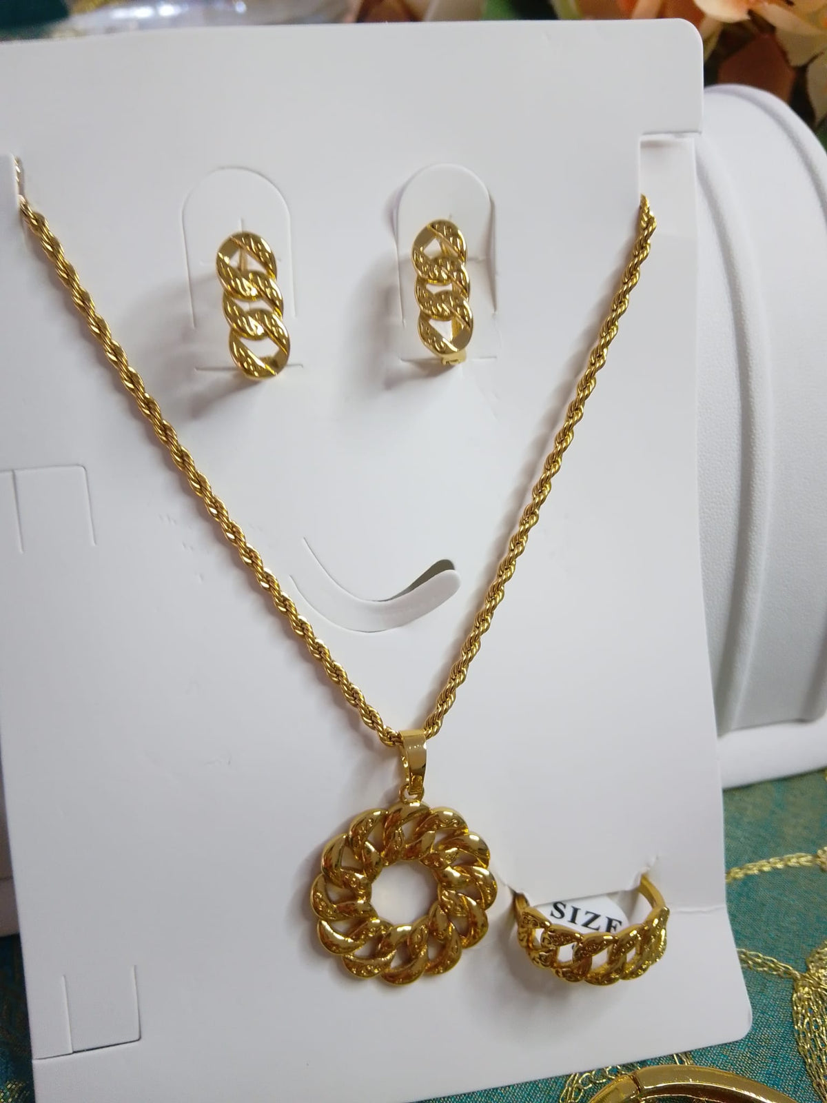 Set di Gioielli in Acciaio Inossidabile dorato